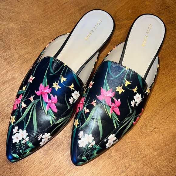 Cole Haan Piper Floral Leather Mules - Picture 4 of 7